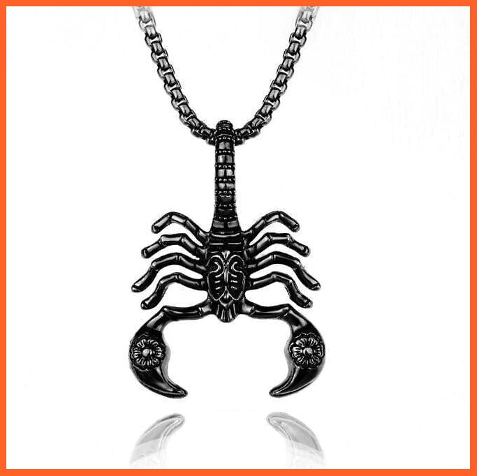 whatagift.uk Black / 60cm Gothic Scorpion Pendants Stainless Steel Chain