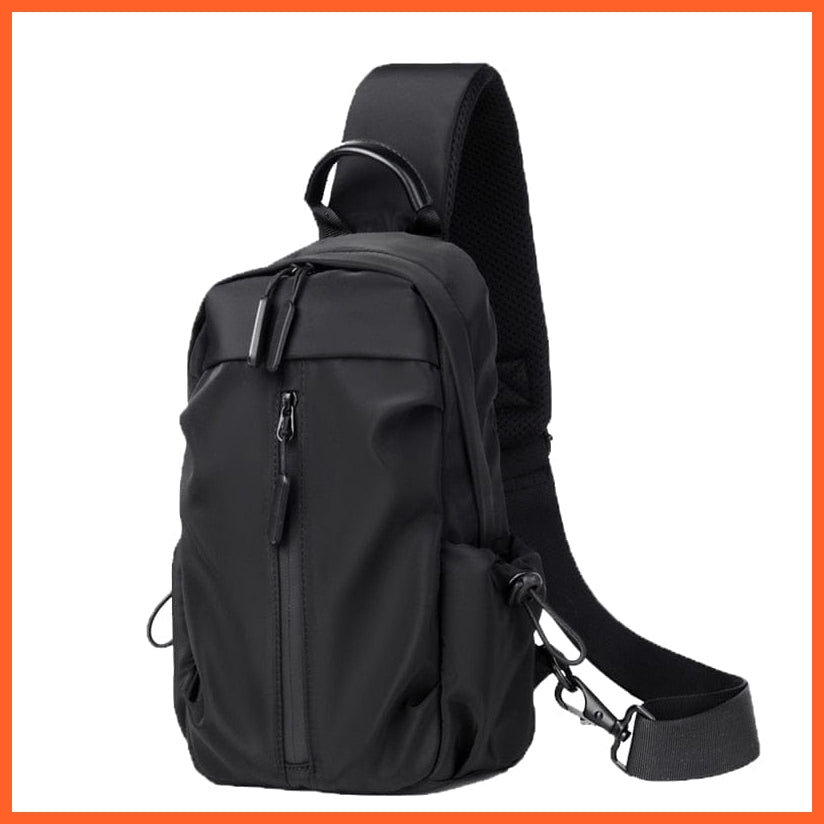 whatagift.com.au Black-B Nylon Waterproof Backpack | Travel Backpack