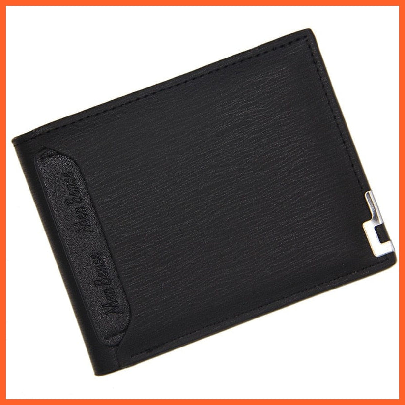 whatagift.com.au Black Bifold Leather Wallet | Slim Fashion Credit Card/ID Holders