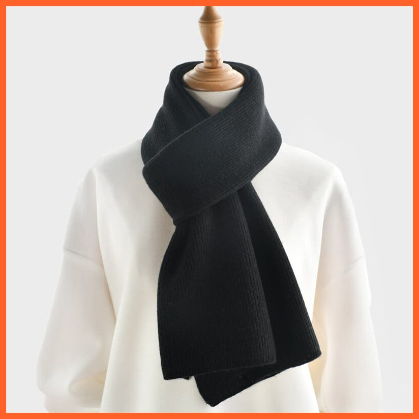 whatagift.com.au Black / China / Adults 152CM Unisex luxury Cashmere Knitted Scarves  | Warm Thick Woolen Scarf