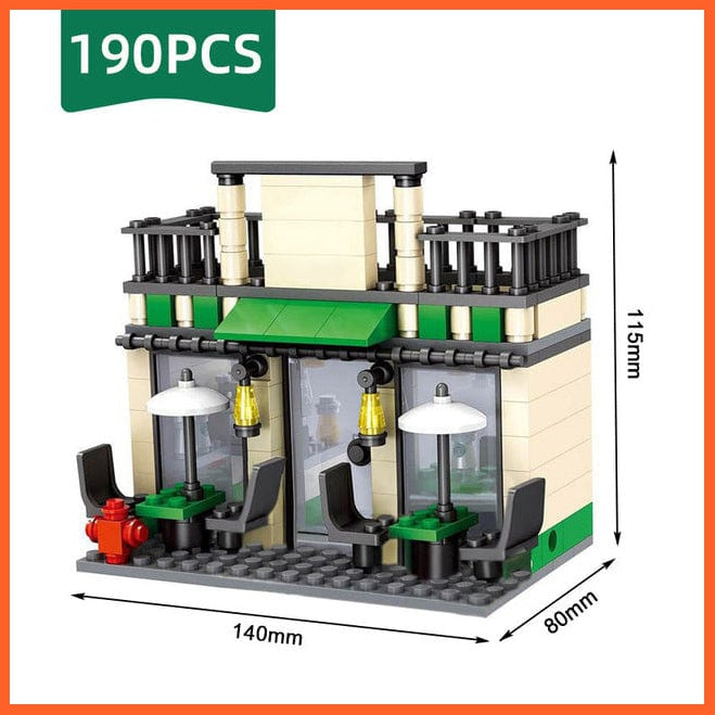 whatagift.com.au Black / China Compatible Toy City Mini Street Cafe Food Retail Convenience Store Toys For Children