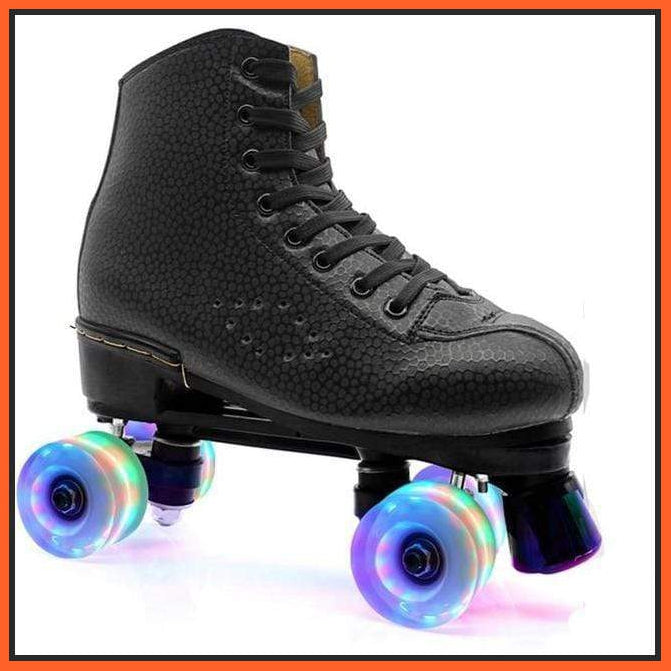 Flash Roller Skates Led Lighting Shoes Black | whatagift.com.au.