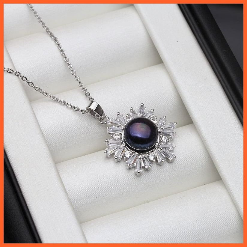 whatagift.com.au black pearl pendant Natural Pearl Pendant Necklace For Women