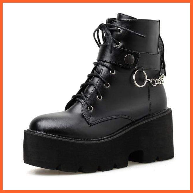 Women Leather Autumn Boots Block Heel | whatagift.com.au.