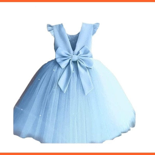 whatagift Blue 1 / 1 Girls Gown Dresses For Toddler Kids