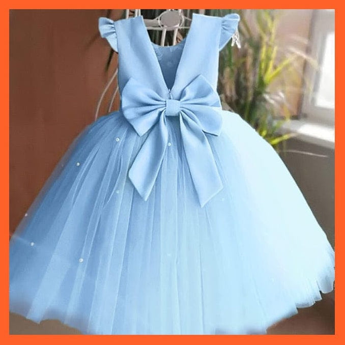 whatagift.com.au Blue 1 / 12M Baby Girls Gown Dresses For Toddler Kids