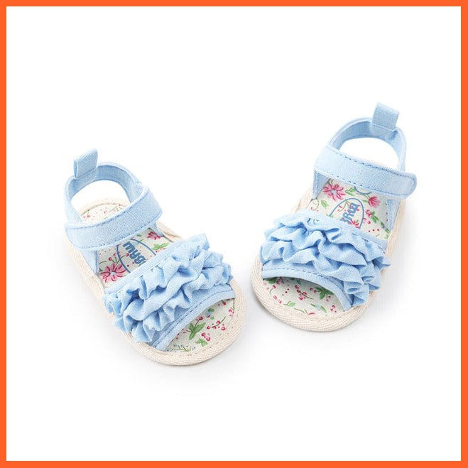 whatagift.com.au Blue / 1 Cute Floral Cotton Cloth Shoes | Soft Sole Infant Baby Shoes