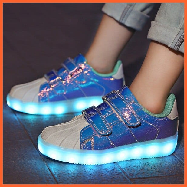 whatagift.com.au Blue / 1 Led USB charging glowing Sneakers for Children