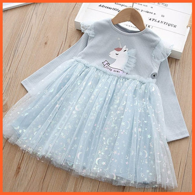 whatagift.com.au Blue 2 / 6 Unicorn Mesh Princess Dress