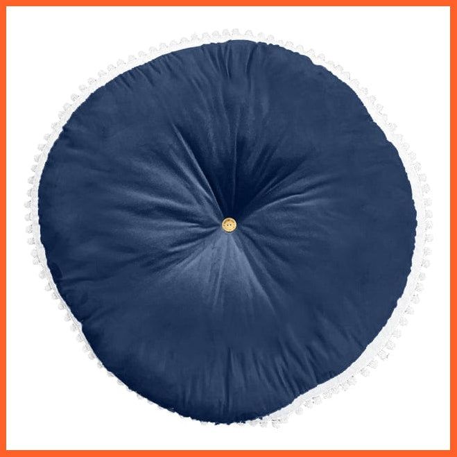whatagift.com.au blue 90CM Round Cushion Pad | Kids Thick Pillow Stuffed With Cotton