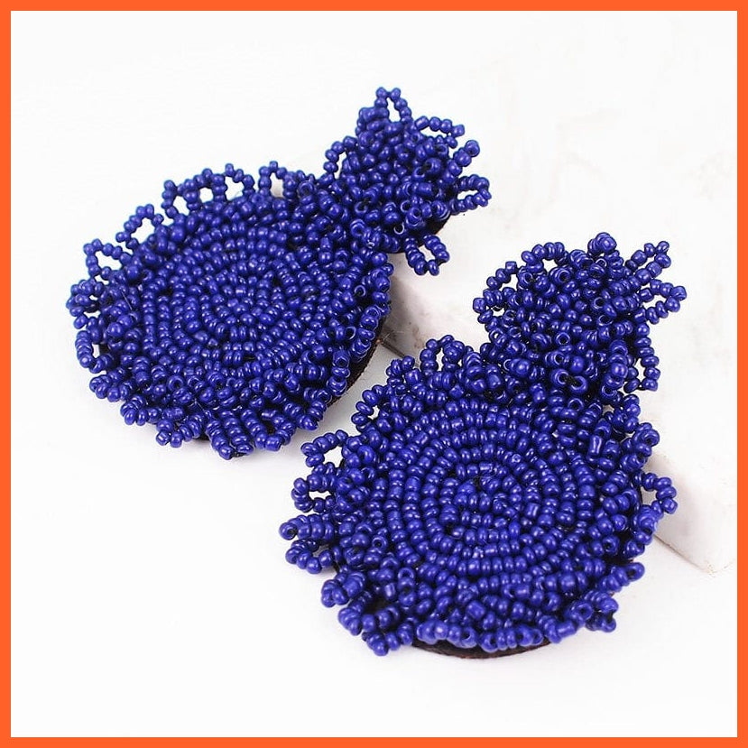 whatagift.com.au Blue Earrings Bohemian Handmade Beads Drop Earrings For Women