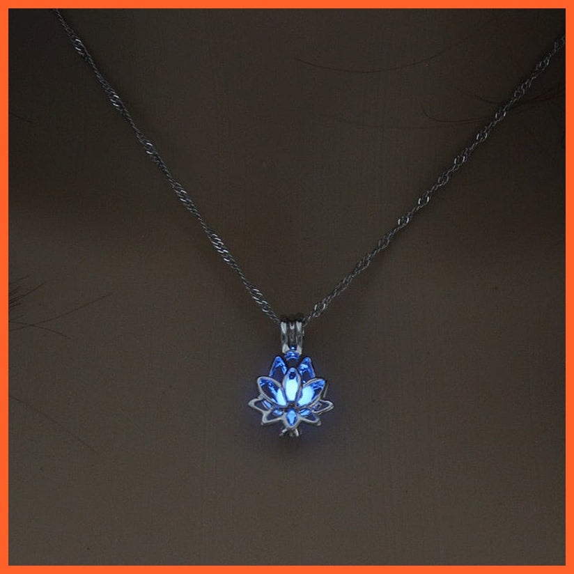 whatagift.com.au blue Moon Glowing Necklace | Glow in the Dark Halloween Pendant