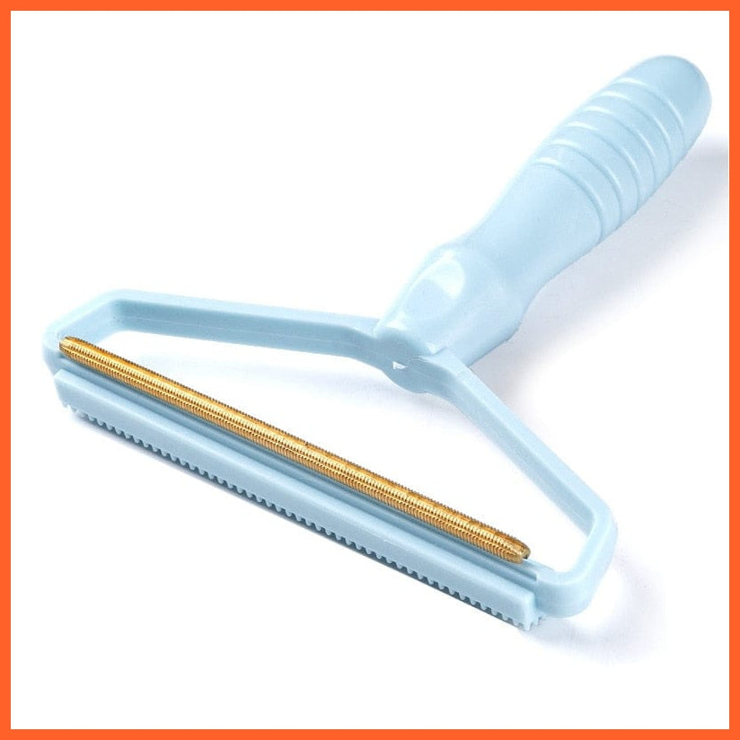 whatagift.com.au Blue Portable Pet Hair Remover Brush | Lint Remover Brush | Fuzz Fabric Shaver