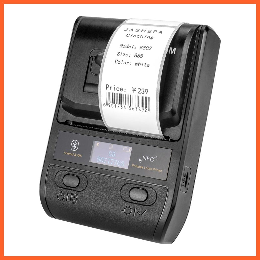 whatagift.com.au Bluetooth Thermal Label Printer | Mini Portable 58mm Receipt Printer for Mobile Phone Ipad  Android / iOS NT-G5