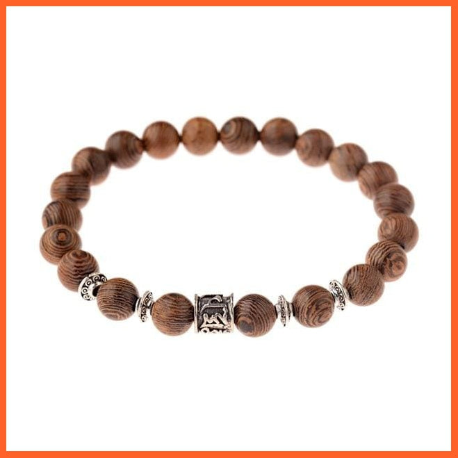 Natural Wood Beads Cross Bracelets Onyx Meditation Prayer Bracelet | whatagift.com.au.