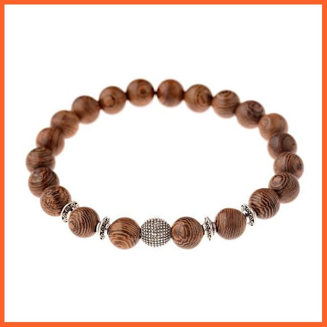 Natural Wood Beads Cross Bracelets Onyx Meditation Prayer Bracelet | whatagift.com.au.