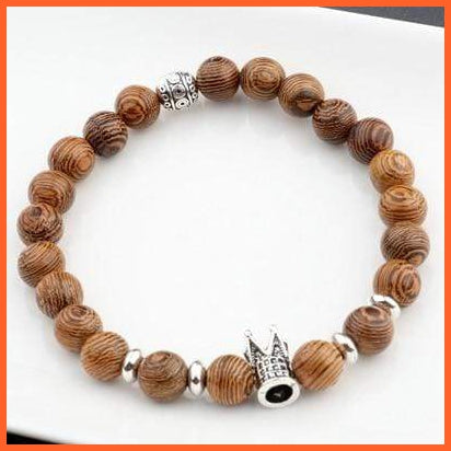 Natural Wood Beads Cross Bracelets Onyx Meditation Prayer Bracelet | whatagift.com.au.