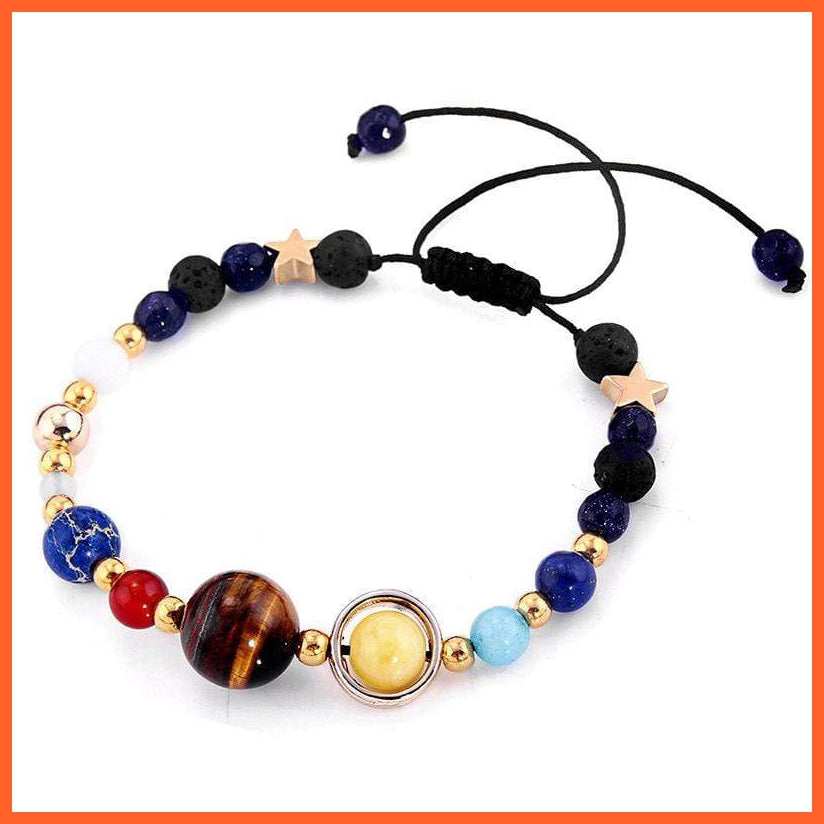 The Eight Planets Solar System Bracelet | Guardian Star Natural Stone Beads Bracelet | whatagift.com.au.