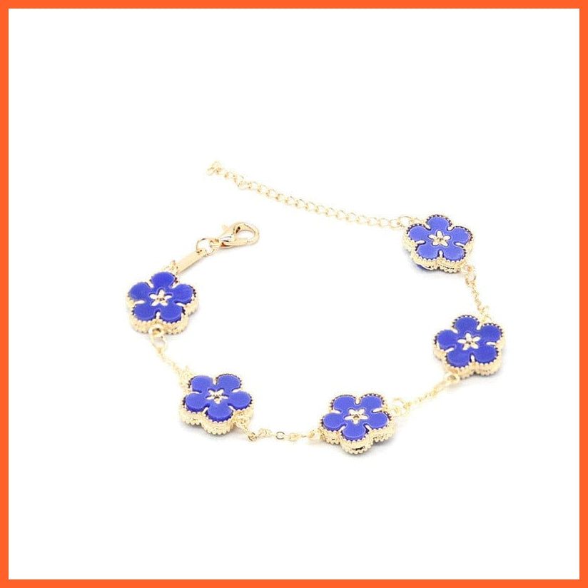 whatagift.com.au bracelet-5 / China Exquisite Double Sided Flowers Pendant Earring and Necklace Set For Women