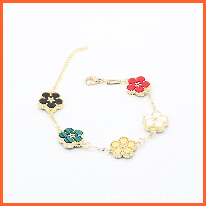 whatagift.com.au bracelet-6 / China Exquisite Double Sided Flowers Pendant Earring and Necklace Set For Women