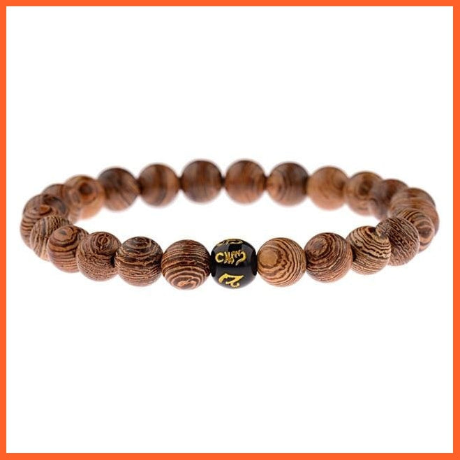 Natural Wood Beads Cross Bracelets Onyx Meditation Prayer Bracelet | whatagift.com.au.