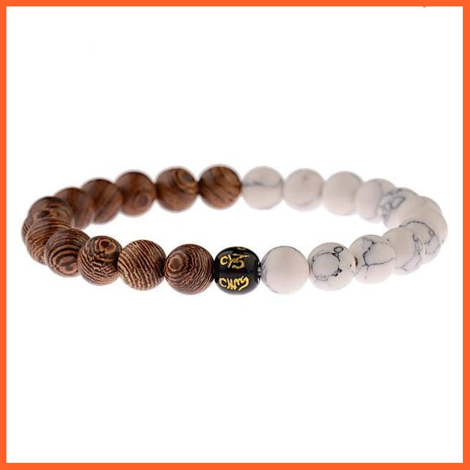 Natural Wood Beads Cross Bracelets Onyx Meditation Prayer Bracelet | whatagift.com.au.