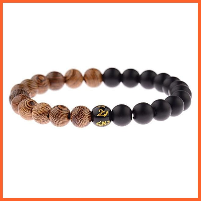 Natural Wood Beads Cross Bracelets Onyx Meditation Prayer Bracelet | whatagift.com.au.