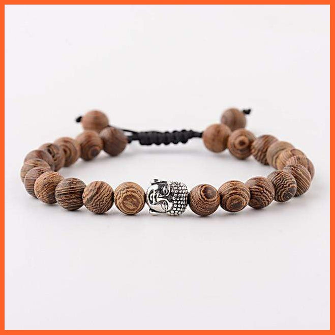 Natural Wood Beads Cross Bracelets Onyx Meditation Prayer Bracelet | whatagift.com.au.