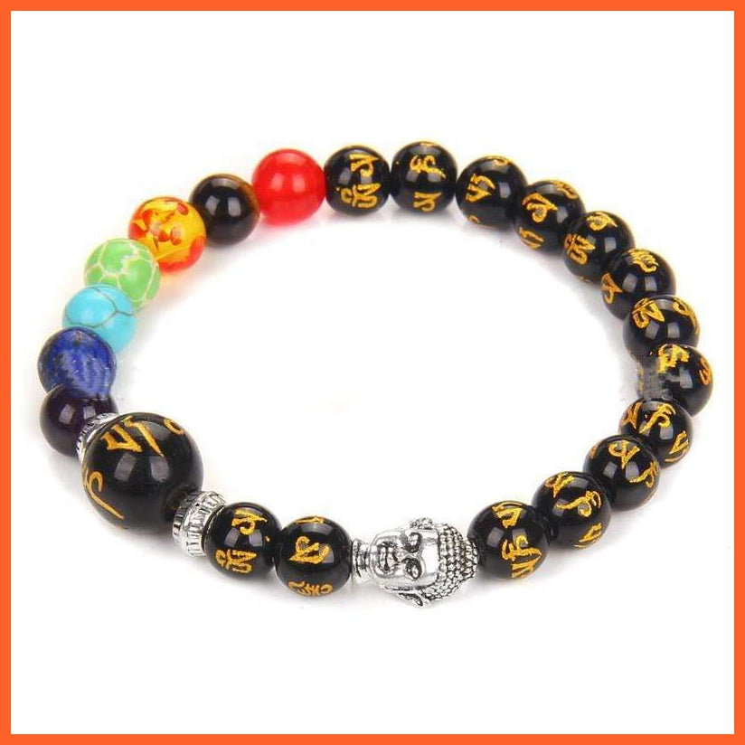 Natural Stone Seven Chakra Bracelet | Bracelet For Mindfulness And Control | whatagift.com.au.