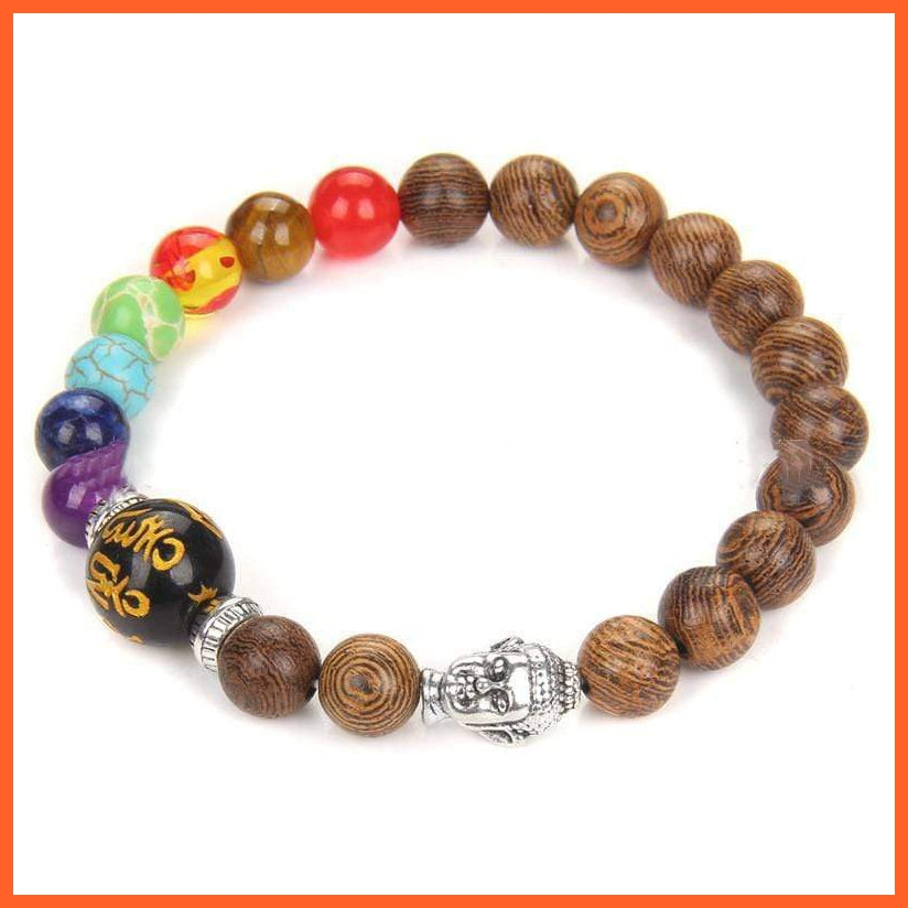 Natural Stone Seven Chakra Bracelet | Bracelet For Mindfulness And Control | whatagift.com.au.