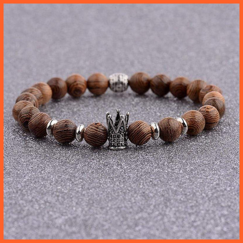 Natural Wood Beads Cross Bracelets Onyx Meditation Prayer Bracelet | whatagift.com.au.