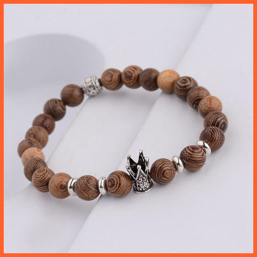 Natural Wood Beads Cross Bracelets Onyx Meditation Prayer Bracelet | whatagift.com.au.