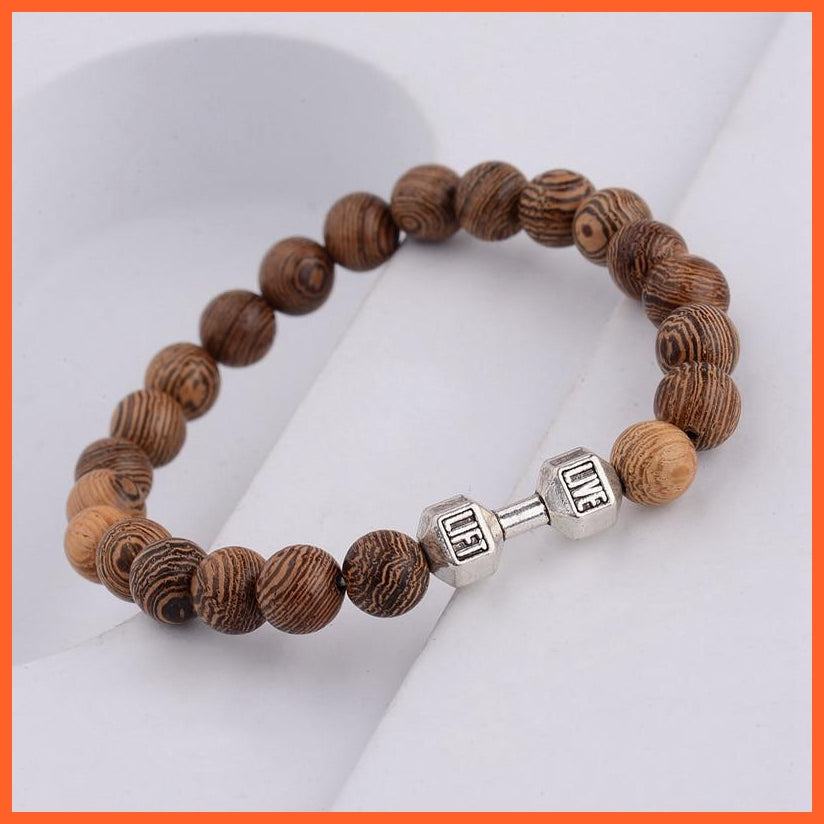 Natural Wood Beads Cross Bracelets Onyx Meditation Prayer Bracelet | whatagift.com.au.