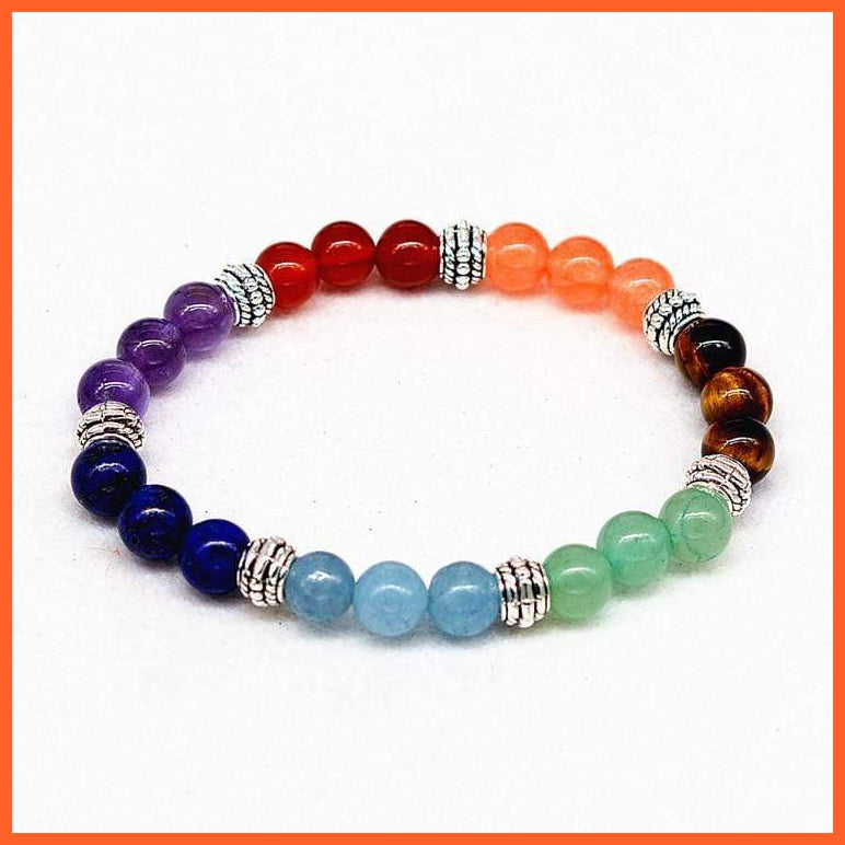Reiki Healing 7 Chakra Stone Bracelet | whatagift.com.au.