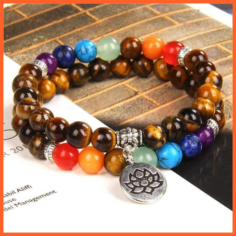 Seven Chakra Yoga Energy Bracelets | Energy Peace Meditation Bracelets | whatagift.com.au.