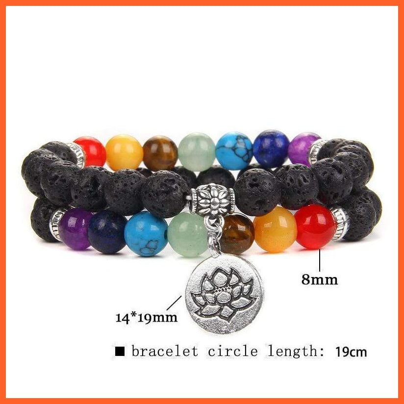 Seven Chakra Yoga Energy Bracelets | Energy Peace Meditation Bracelets | whatagift.com.au.