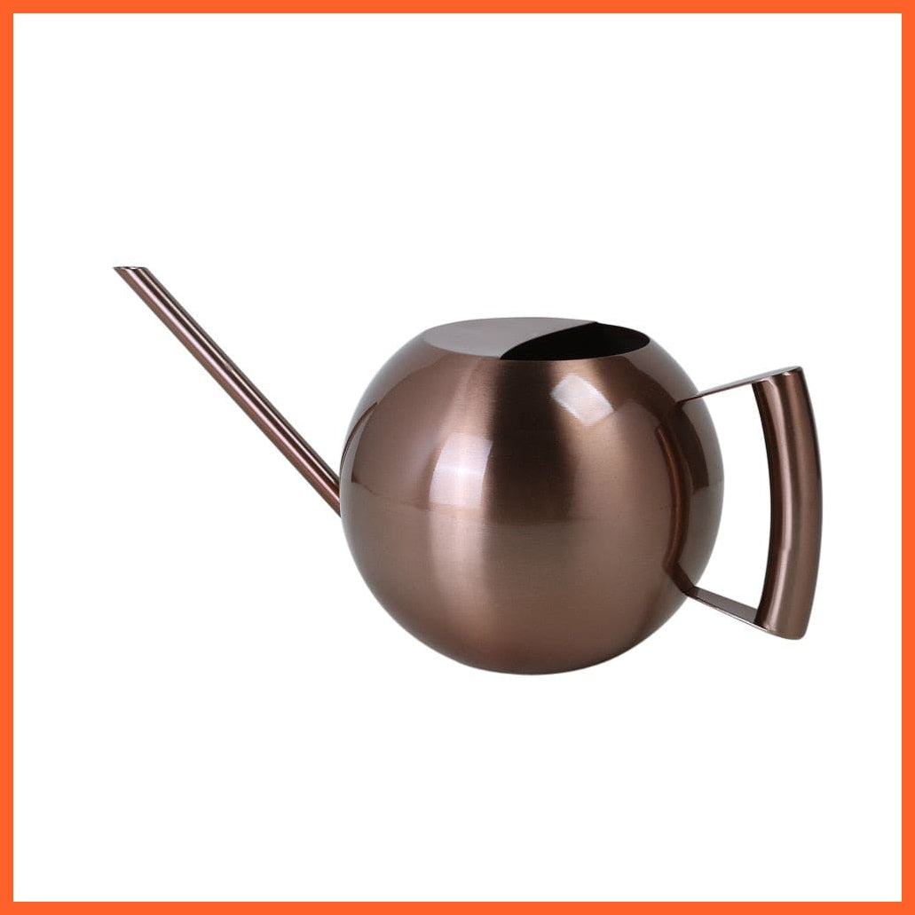 whatagift.com.au Bronze 1L Stainless Steel Garden Watering Pot | Small Watering Can With Handle For Watering Plants