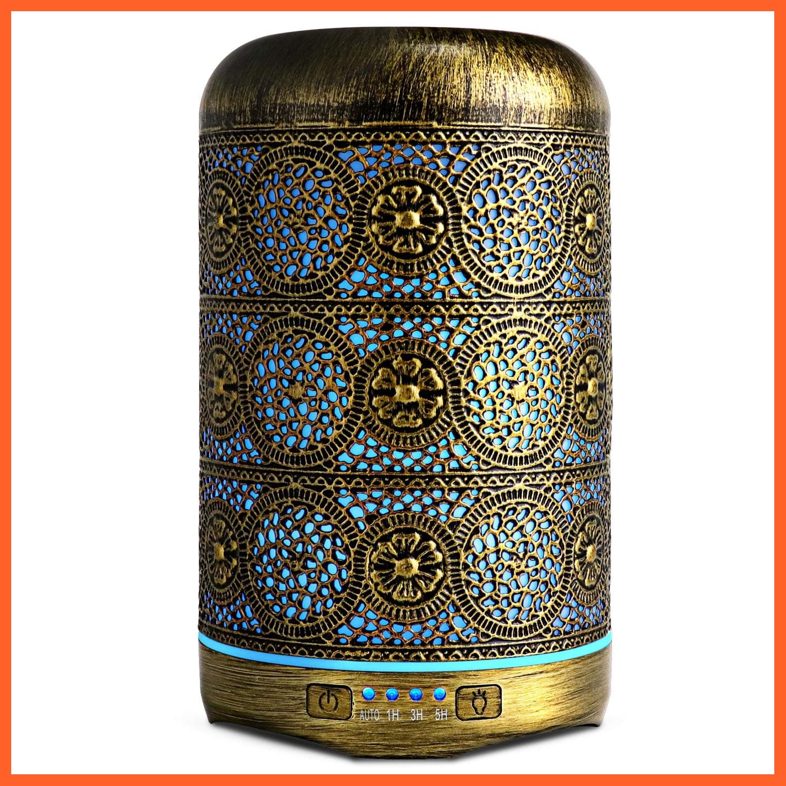 whatagift.com.au Bronze Color / China / AU Plug Metal 260ml Essential Oils Diffuser Aromatherapy Machines | Air Humidifier 7 Colors Night Light Auto Shut Off Timer