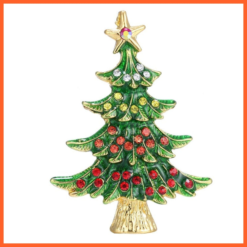 whatagift.com.au Brooch 10 Cute Christmas Brooch For Everyone | Snowman Santa Claus Tree Deer Bell Hat Rhinestone Enamel