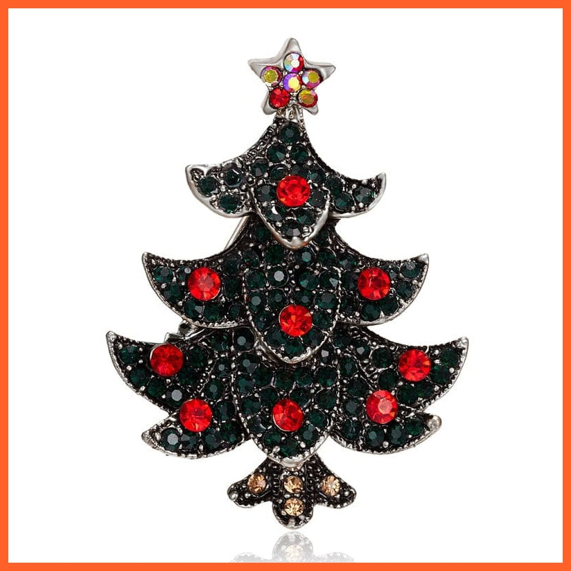 whatagift.com.au Brooch 3 Cute Christmas Brooch For Everyone | Snowman Santa Claus Tree Deer Bell Hat Rhinestone Enamel