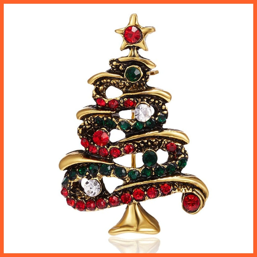 whatagift.com.au Brooch 7 Cute Christmas Brooch For Everyone | Snowman Santa Claus Tree Deer Bell Hat Rhinestone Enamel