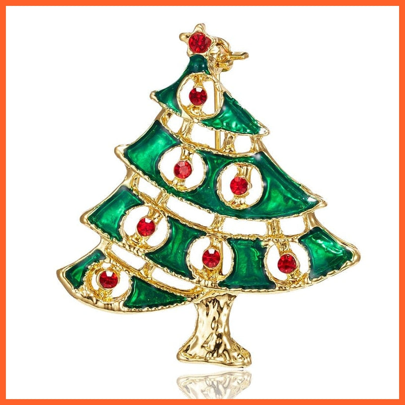 whatagift.com.au Brooch 8 Cute Christmas Brooch For Everyone | Snowman Santa Claus Tree Deer Bell Hat Rhinestone Enamel