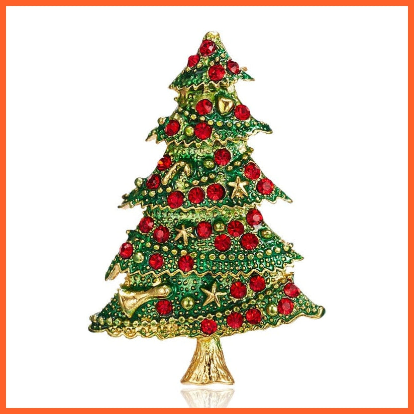 whatagift.com.au Brooch 9 Cute Christmas Brooch For Everyone | Snowman Santa Claus Tree Deer Bell Hat Rhinestone Enamel