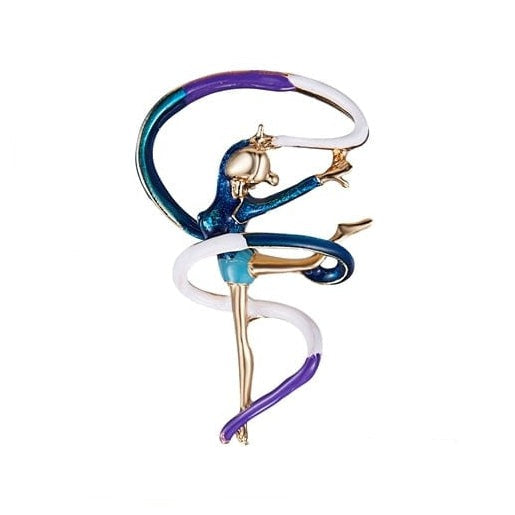 whatagift.com.au Brooches 1 gymnastics Gymnastics Girl Flower Dancer Crystal Brooches | Cute Pin Corsage Jewellery