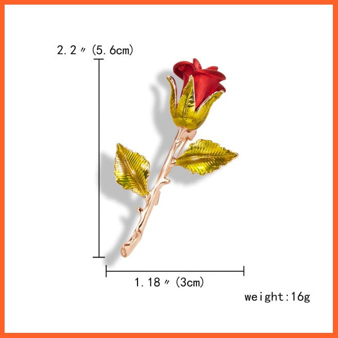whatagift.com.au Brooches 2 Rhinestone Red Rose Flower Brooches | Elegant Tulip Flower Bowknot Lapel Pins