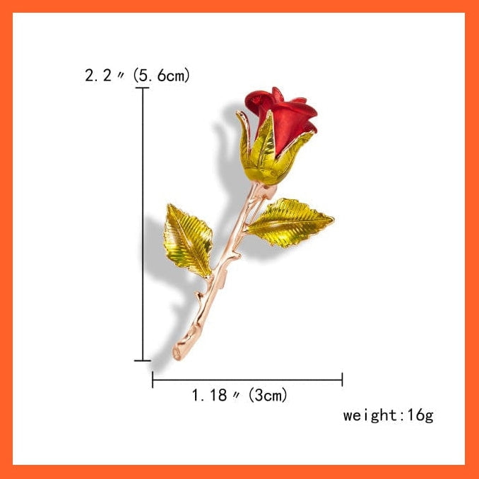 whatagift.com.au Brooches 2 Rhinestone Red Rose Flower Brooches | Elegant Tulip Flower Bowknot Lapel Pins