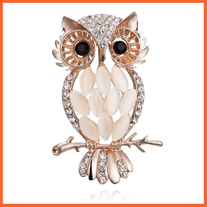 whatagift.com.au Brooches 8 Lovely Owl Brooches | Trendy Rhinestone Bird Casual Decoration Badge Pin