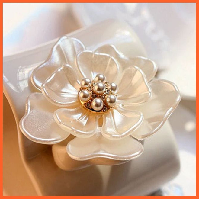 whatagift.com.au Brooches 8 Pearl Rhinestone Wreath Butterfly Brooch for Women | Trendy Elegant Circle Leaf Brooch Pins Party Wedding Gifts