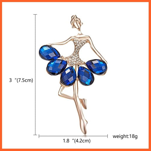 whatagift.com.au Brooches Beauty Gymnastics Girl Flower Dancer Crystal Brooches | Cute Pin Corsage Jewellery