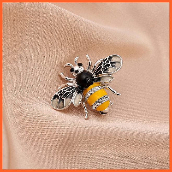 whatagift.com.au Brooches Bee 02 Cute Rhinestone Bee Brooch Women  Accessories | Insect Pearl Corsage Brooches